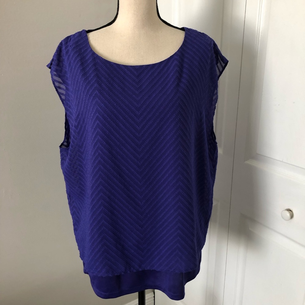 ❤️3X20 GLORIA VANDERBILT PURPLE TUNIC TOP | L